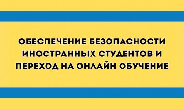 Обеспечение безопасности иностранных студентов и переход на онлайн обучение